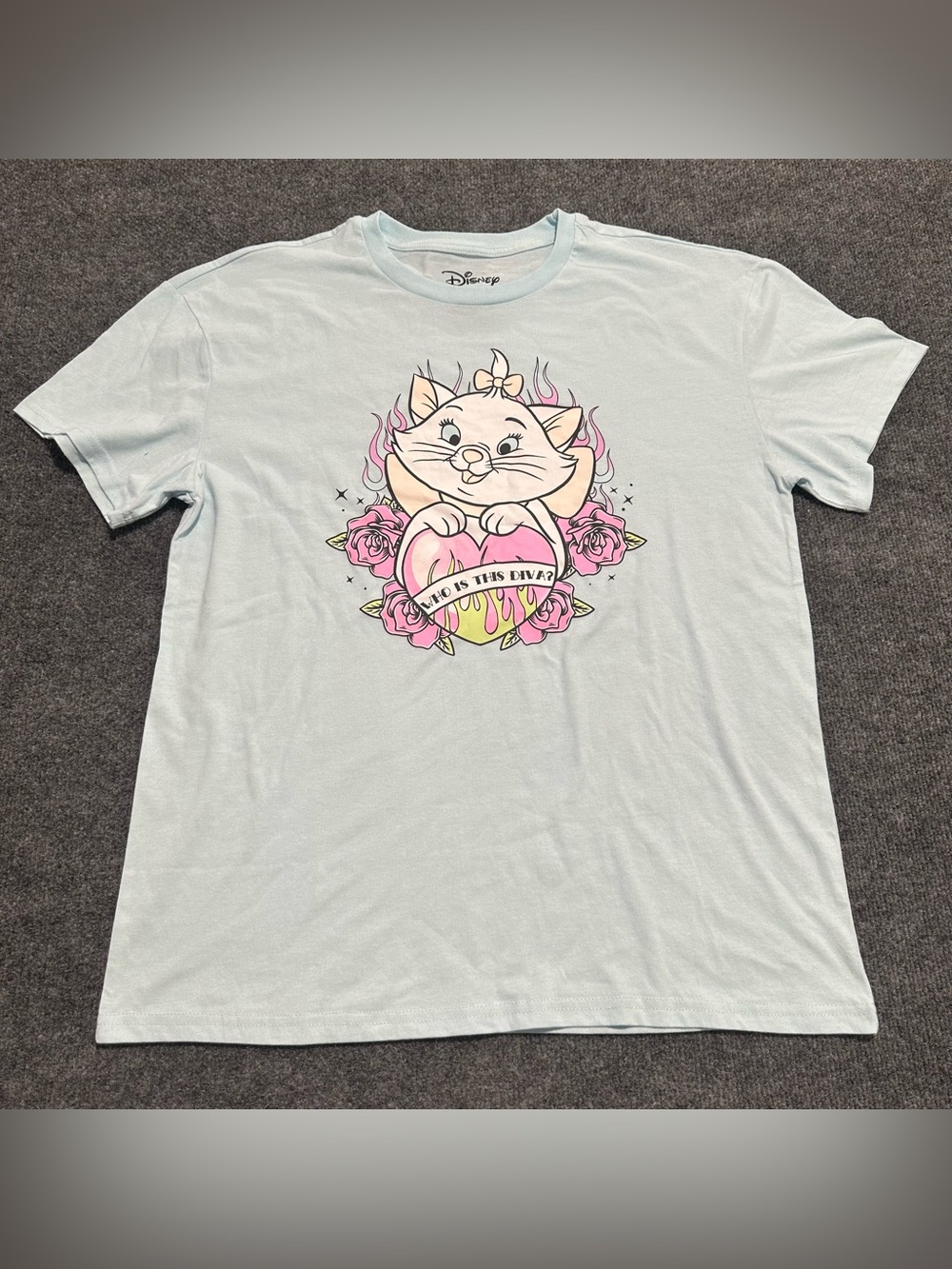 Disney Aristocats Marie Heart Flames " Who is that Diva?" T-Shirt